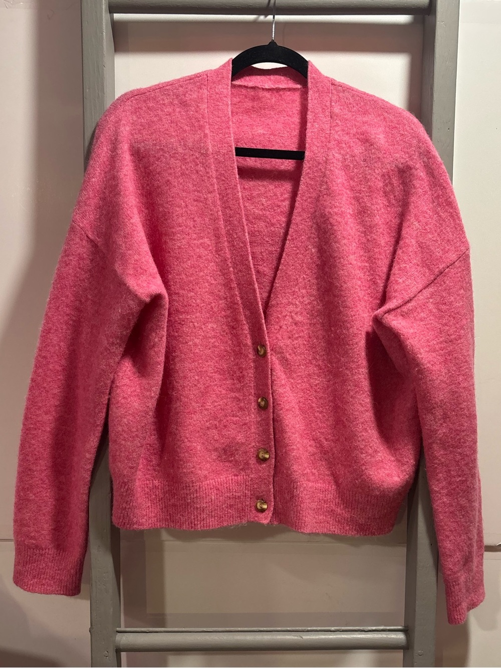 Lululemon wool blend Pink V-Neck Cardigan, athleisure, cozy, preppy, collegiate